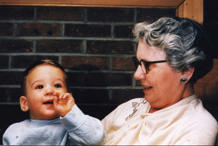 Mabel Jackson with grandson Roger