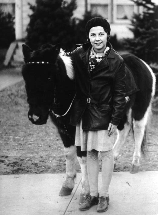 Florence with pony in 1931